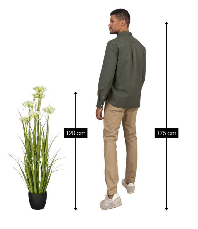 Kunstplant Siergras Wit