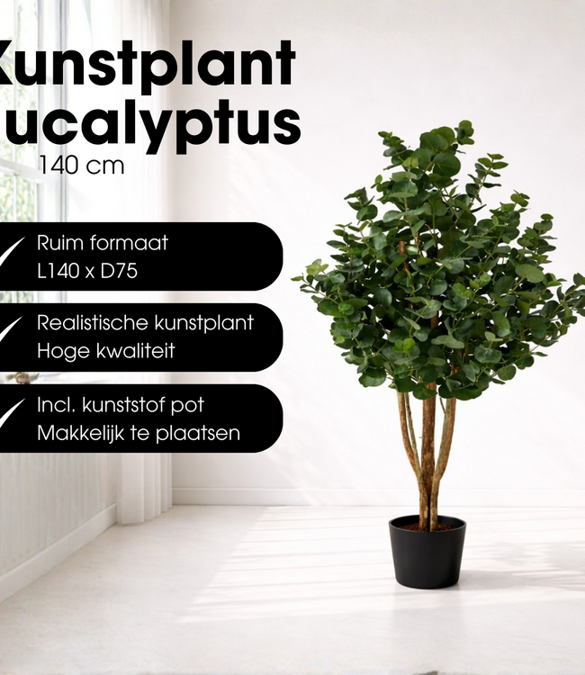 Kunstplant Eucalyptusboom Groen