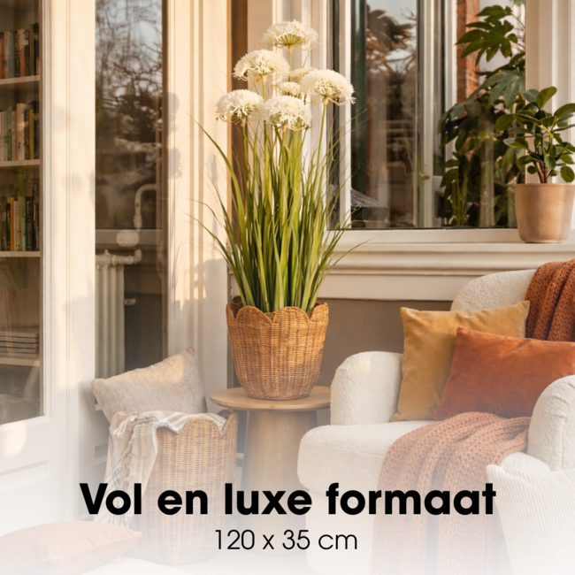 Kunstplant Siergras Wit