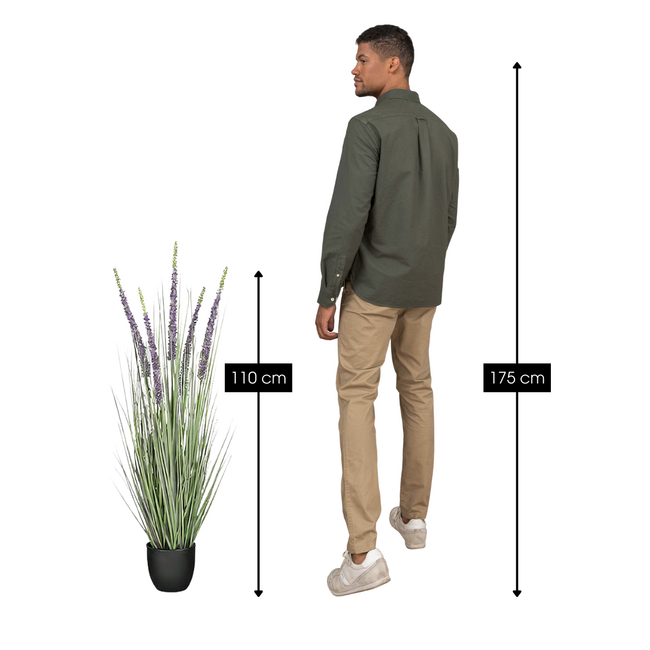 Kunstplant Siergras Paars