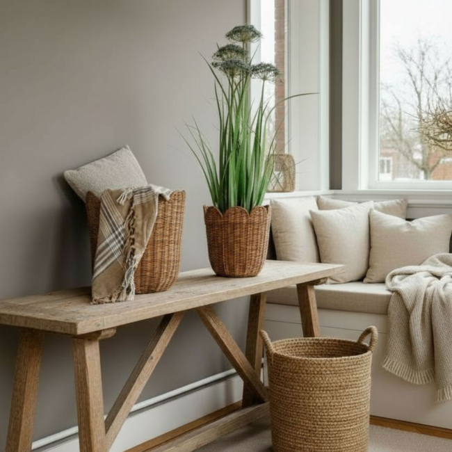 Kunstplant Siergras Paars