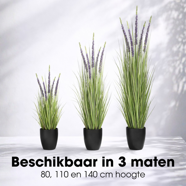 Kunstplant Siergras Paars