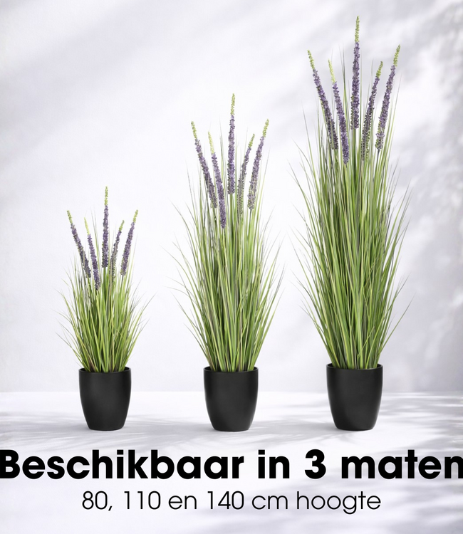 Kunstplant Siergras Paars
