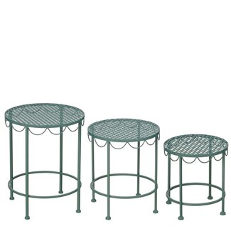 Mica Decorations Marseille Iron Outdoor Plant Stand - Green - H27 × Ø25 cm