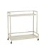 Mica Decorations Greenrax Iron Outdoor Plant Shelf with Wheels - Off-White