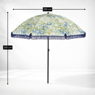 Mica Decorations Parasol Bloem Blauw