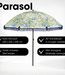 Parasol Bloem Blauw