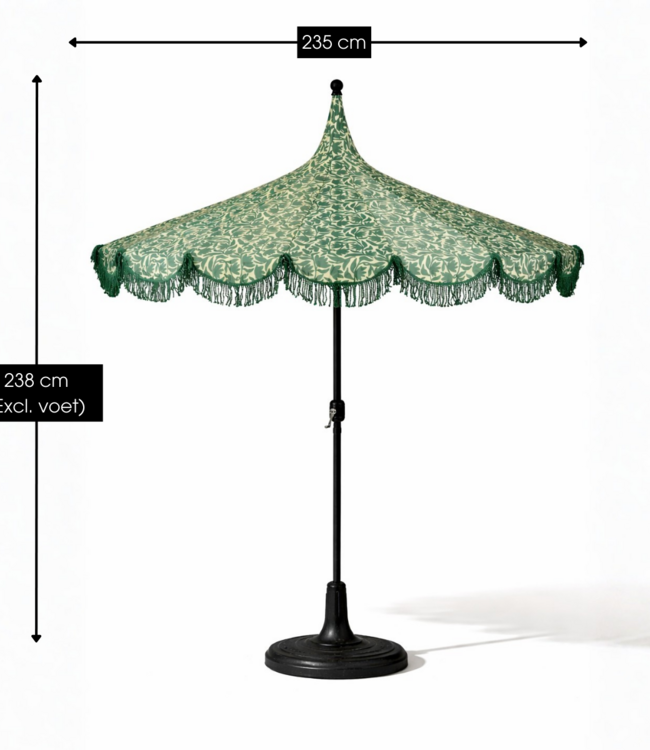Parasol Kelly Donkergroen