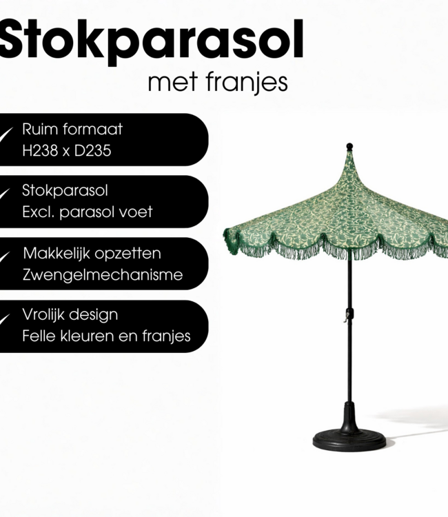 Parasol Kelly Donkergroen