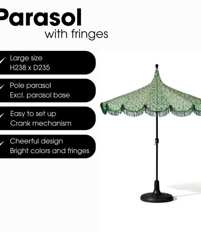 Parasol Kelly Donkergroen