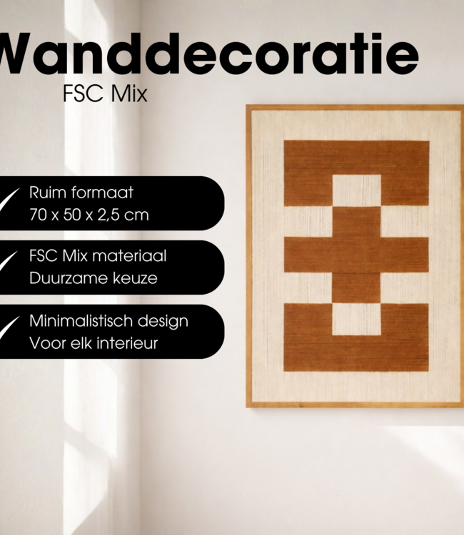 Wanddecoratie  Bruin
