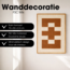 Wanddecoratie  Bruin