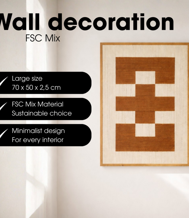 Wanddecoratie  Bruin
