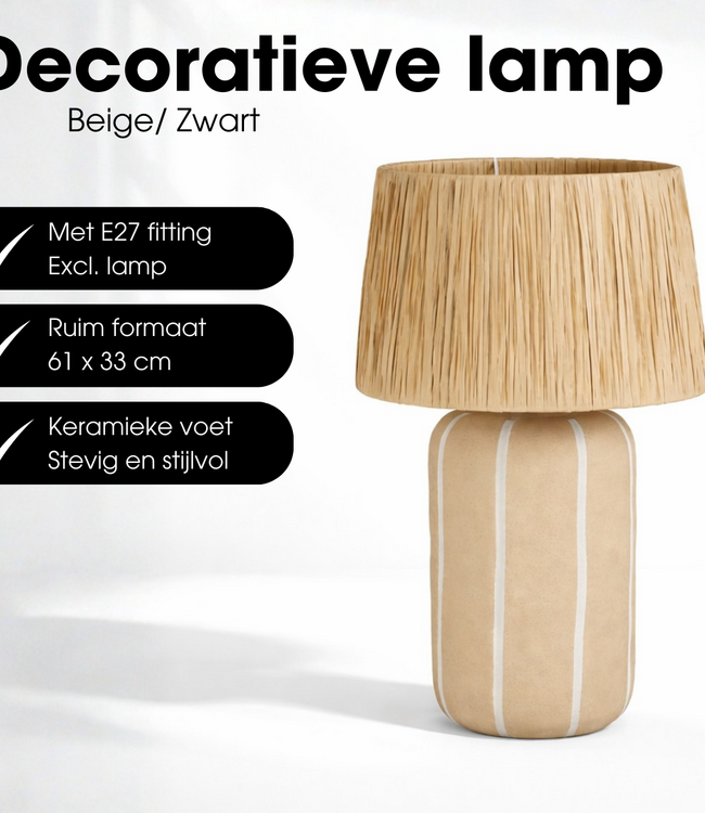 Tafellamp  Beige