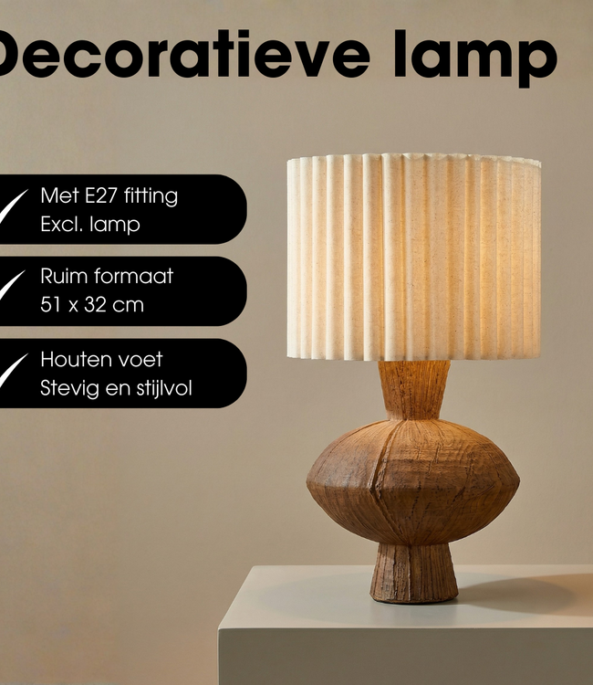 Tafellamp  Bruin