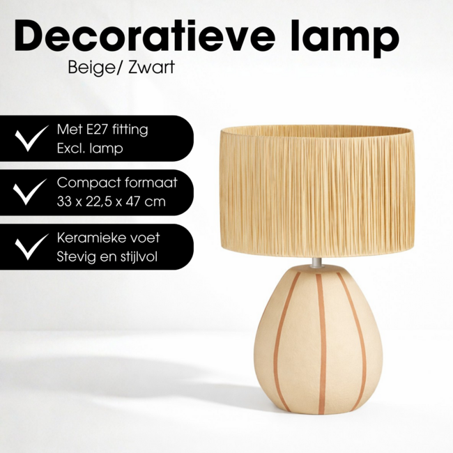 Tafellamp  Beige
