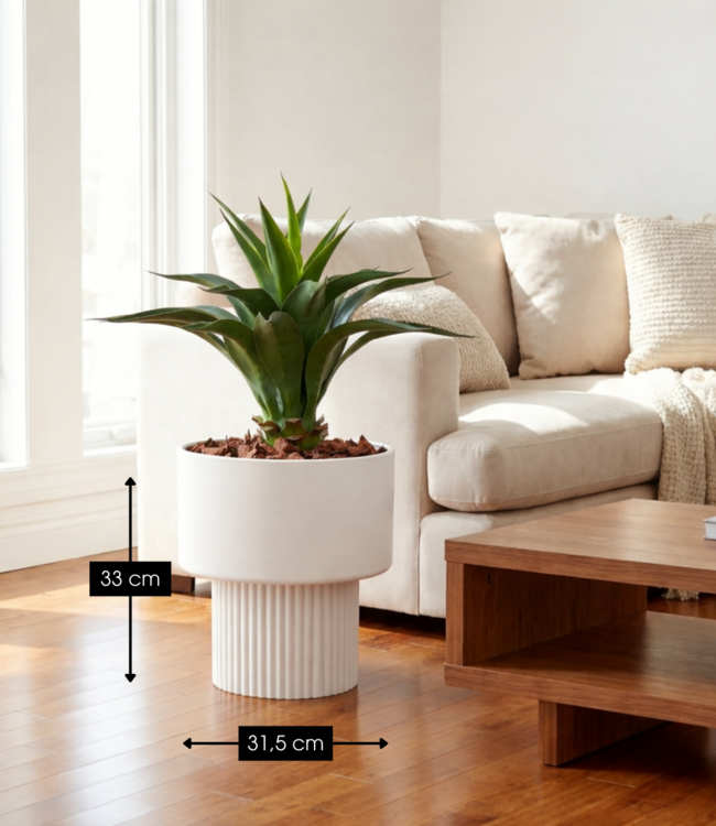 Bloempot binnen Lux Gebroken wit