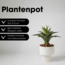 Bloempot binnen Lux Gebroken wit
