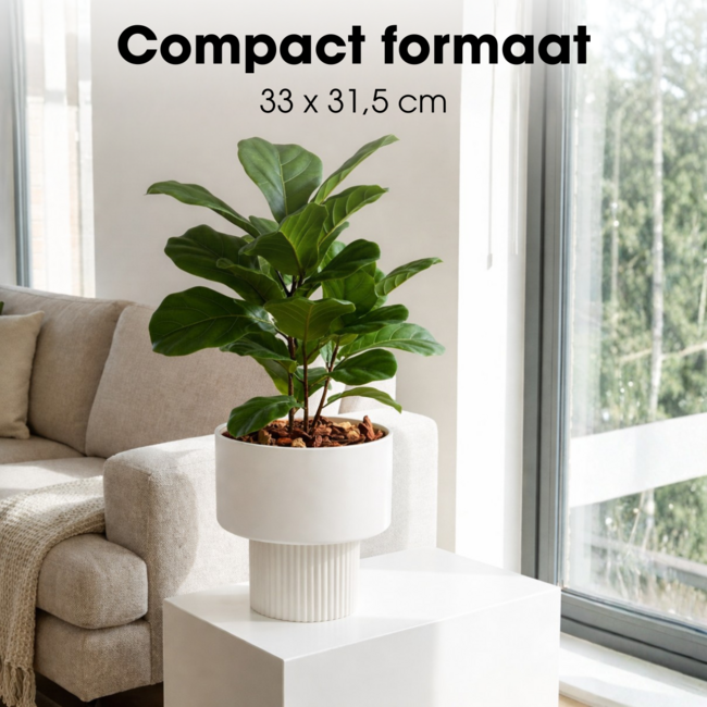 Bloempot binnen Lux Gebroken wit