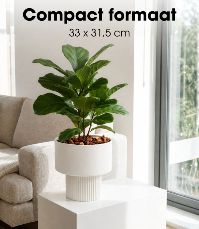 Bloempot binnen Lux Gebroken wit