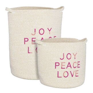 Mica Decorations Storage Baskets - White - Set of 2