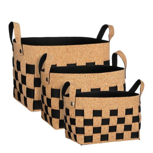 Mica Decorations Storage Baskets - Black - Set of 3