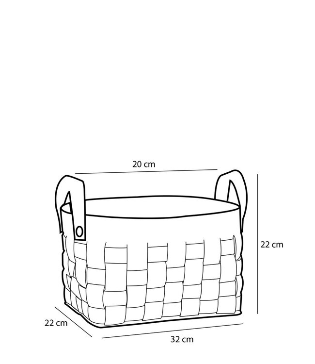 Opbergmand set  Zwart