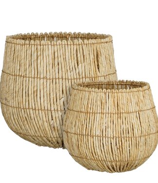 Mica Decorations Opbergmand set Ronda Lichtbruin