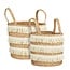 Mica Decorations Aufbewahrungskorb - Braun - H30 × Ø32 cm
