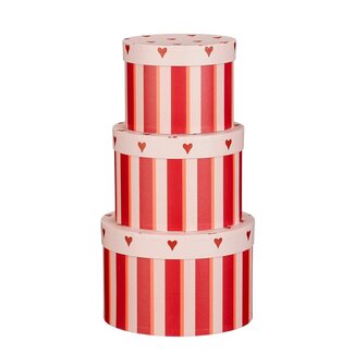 Mica Decorations Christmas Storage Boxes - Red - Set of 3