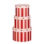 Kerst opbergdozen set  Rood
