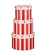 Kerst opbergdozen set  Rood