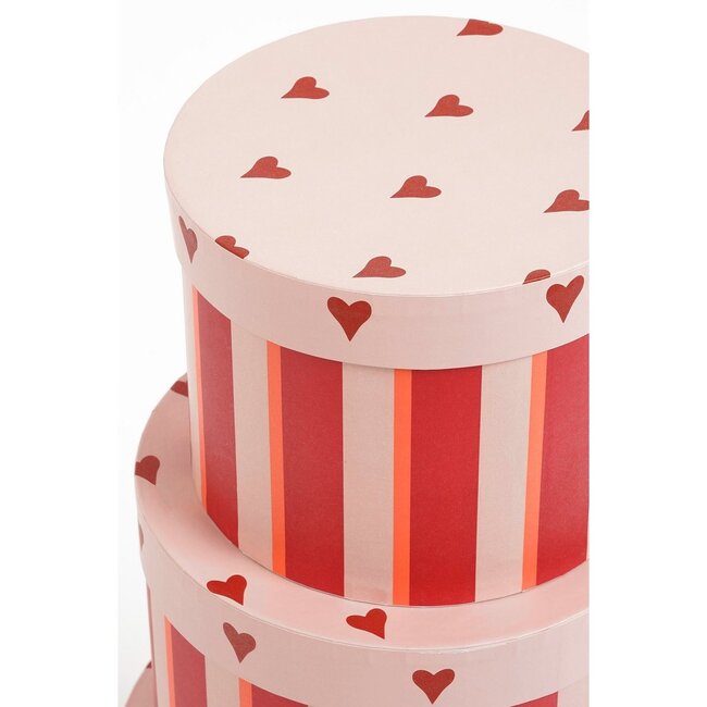 Kerst opbergdozen set  Rood