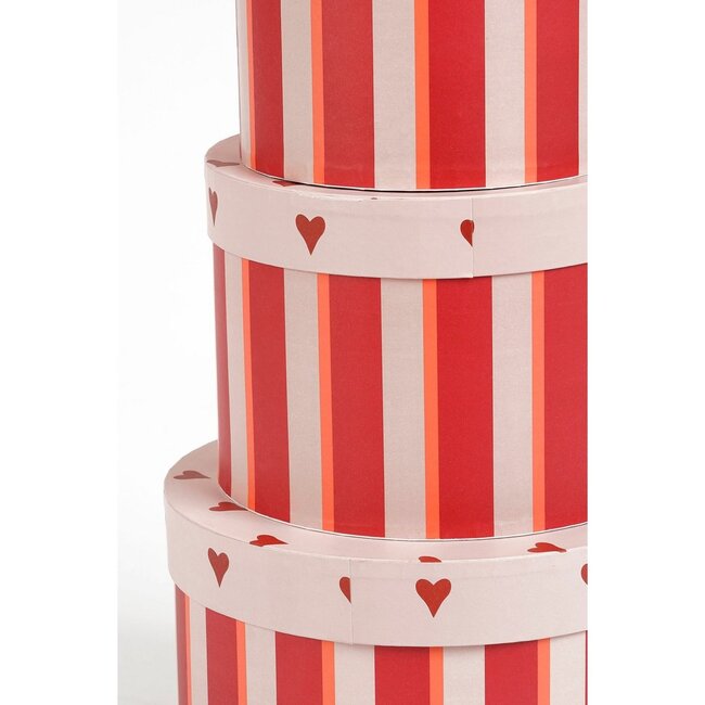 Kerst opbergdozen set  Rood