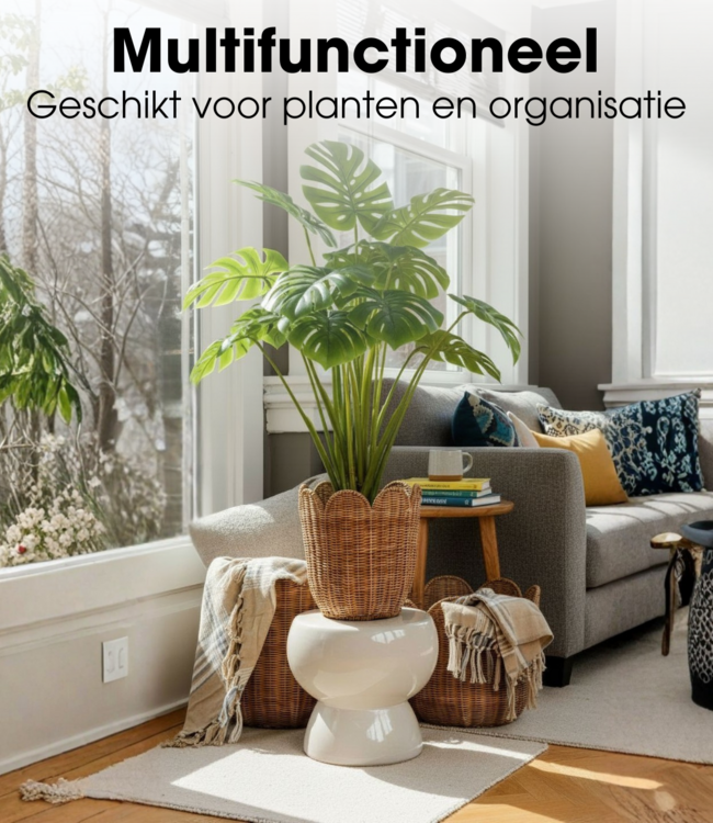 Opbergmand set Eleta Lichtbruin