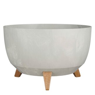 Mica Decorations Doppio Recycled Plastic Outdoor Planter - Grey