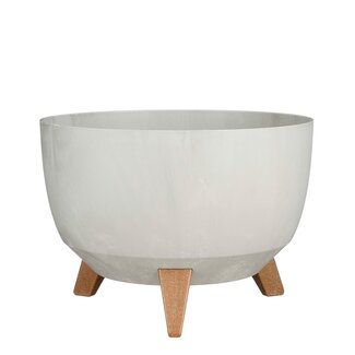 Mica Decorations Doppio Recycled Plastic Outdoor Planter - Grey
