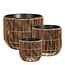 Mica Decorations Peta Blumentöpfe für draußen - Dunkelbraun - 3er-Set
