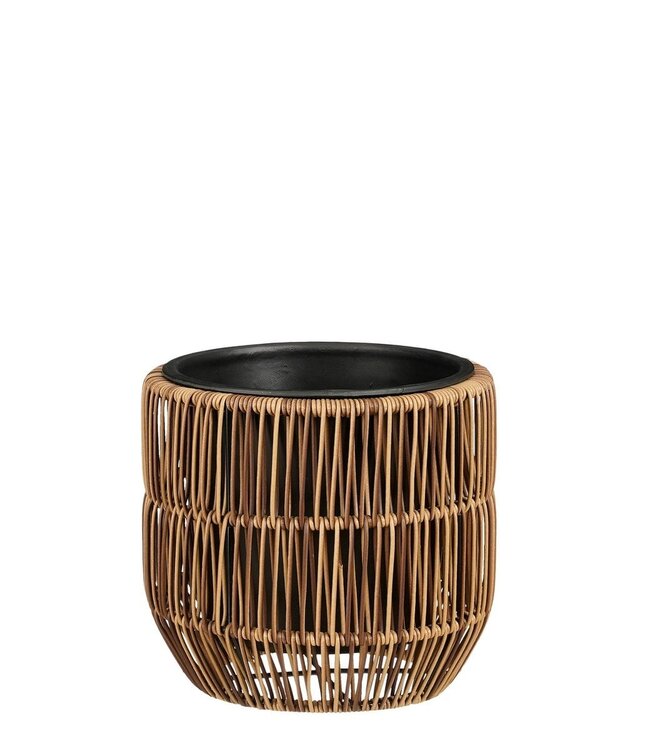 Bloempot buiten Peta Donkerbruin