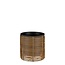 Mica Decorations Cesena Recycled Plastic Outdoor Plant Pot - Light Brown - H25 × Ø25 cm