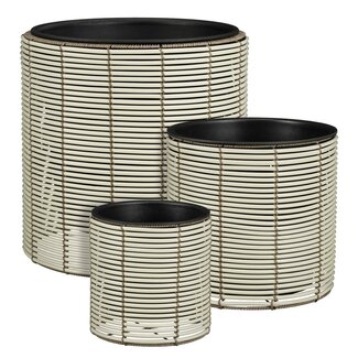 Mica Decorations Bloempot buiten Cesena Wit