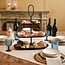 Mica Decorations Rama Metal Tiered Serving Stand - Black - 3 Tiers - L48 × W20 × H55 cm