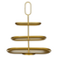 Mica Decorations Rama Metal Tiered Serving Stand - Gold - 3 Tiers - L48 × W20 × H55 cm