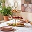 Mica Decorations Rama Metal Tiered Serving Stand - Gold - 3 Tiers - L48 × W20 × H55 cm