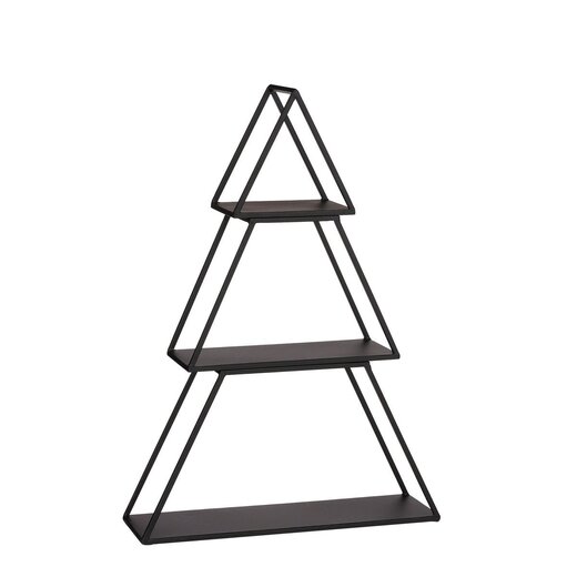 Mica Decorations Christmas Display Stand - Black - 3 Tiers - L50 × W14 × H71 cm