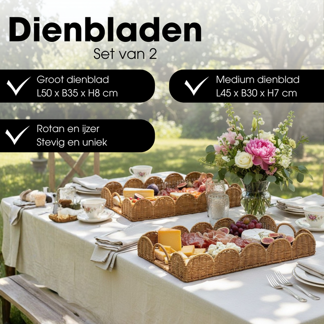 Dienblad Eleta Lichtbruin