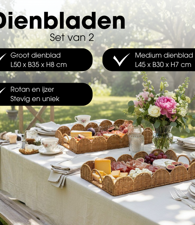 Dienblad Eleta Lichtbruin