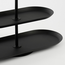 Mica Decorations Rama Metal Tiered Serving Stand - Black - 2 Tiers - L38 × W17 × H36 cm