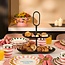 Mica Decorations Rama Metal Tiered Serving Stand - Black - 2 Tiers - L38 × W17 × H36 cm