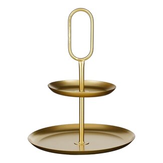 Mica Decorations Mica Decorations Rama Tiered Serving Stand – Gold – H36 × L28 cm
